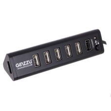 Концентратор USB 3.0/2.0 Ginzzu GR-315UAB, 7 портов (1xUSB3.0+6xUSB2.0)+adp