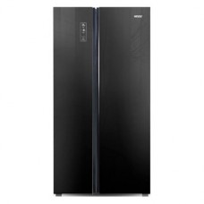 Холодильник GINZZU NFK-530, двухкамерный, черное стекло