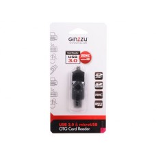 Картридер Ginzzu GR-589UB USB 3.0/micro USB  OTG переходник-картридер для компьютеров и смартфонов, поддержка форматов SD/SDXC/SDHC/MMC microSD/SDXC/S