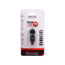 Картридер Ginzzu GR-588UB USB 3.0/Type C  OTG переходник-картридер для компьютеров и смартфонов, поддержка форматов SD/SDXC/SDHC/MMC и microSD/SDXC/SD