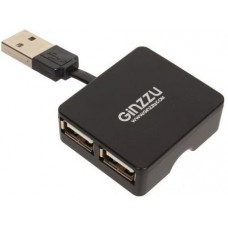 Концентратор USB 2.0 GINZZU GR-414UB 4 x USB 2.0 черный
