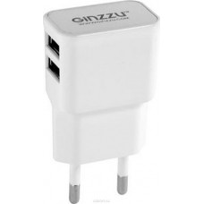 Ginzzu GA-3210UW, White сетевое зарядное устройство (2,1 A)