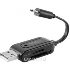 Устройство чтения карт памяти Ginzzu USB2.0 OTG, GR-585UB, черный
