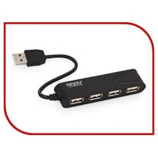 Хаб USB Ginzzu 4xUSB 2.0 GR-424UB Black