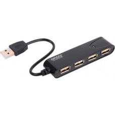 Концентратор USB 2.0 Ginzzu GR-424UB (4 порта)