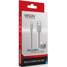 Дата-кабель Ginzzu GC-501 разъем 8-pin iPhone 5/6/7/8 White