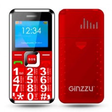 Телефон для пожилых Ginzzu MB505 (красный)