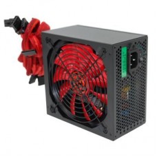 Ginzzu PC600 14CM(Red) 80+ black,APFC,24+4p,2 PCI-E(6+2), 5*SATA, 4*IDE,оплетка, кабель питания,цветная коробка