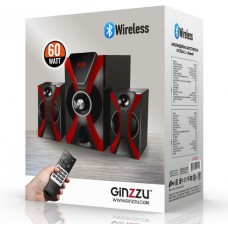Компьютерная акустика Ginzzu, GM-427, черный, красный