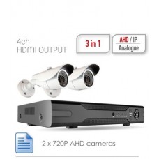 Комплект HK-421D,4ch, 1080N, HDMI,2улич кам 1.0Mp, IR20м