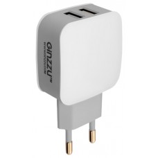 Сетевое зарядное устройство Ginzzu GA-3010UW 2 USB 2,1A White