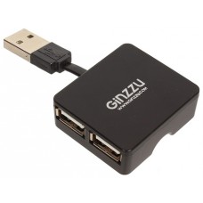 Концентратор Ginzzu GR-414UB USB 2.0 Черный, 4 порта