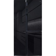 Холодильник Side by Side Ginzzu NFK-475 черное стекло
