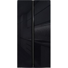 Холодильник Side by Side Ginzzu NFK-462 черное стекло