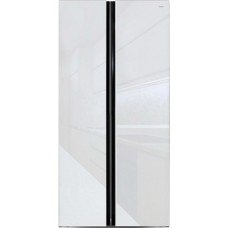 Холодильник Side by Side Ginzzu NFK-462 белое стекло