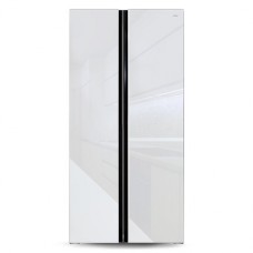 Холодильник Side-by-Side Ginzzu NFK-462 White Glass