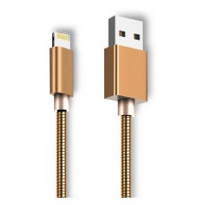 Кабель GINZZU GC-556G, Lightning (m), USB A(m), 1.0м, золотистый