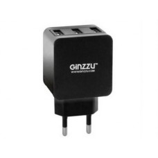 Сетевое зарядное устройство Ginzzu GA-3315UB 3 x USB 3.1А черный
