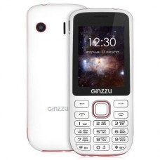 Мобильный телефон GINZZU M201 Dual White-Red, красно-белый