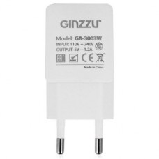 Сетевое зарядное устройство GINZZU, 1.2А, 1 USB, черный