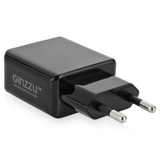 Сетевое зарядное устройство Ginzzu, 3.1А, 2 USB, черный