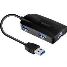 Картридер Ginzzu GR-317UB USB 3.0, SD/SDXC/SDHC/MMC и microSD/ microSDXC/ microSDHС + 3-х портовый USB 3.0 концентратор, интерф. кабель 16см, черный