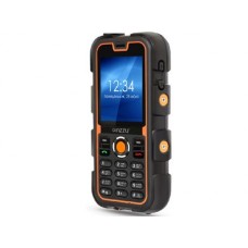 Защищенный Телефон GINZZU R62D черный/оранжевый 2SIM/1.3Mp/2.2"/FM/MicroSD Up 16Gb/1700мАч/IP68/Рация