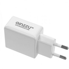 Сетевое зарядное устройство Ginzzu, 2xUSB, 3.1A белое (GA-3311UW)