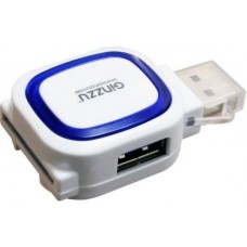 Картридер универсальный Ginzzu GR-514UW USB 2.0, SD/SDXC/SDHC/MMC microSD/SDXC/SDHS + концентратор: порт USB 3.0 + порт USB 2.0, белый, блистер