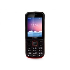 Телефон GINZZU M201 (Black/Red) 2.4" 240x320 / 2SIM / GPRS / 1.3 Mp / Flash / MP3 / FM / BT